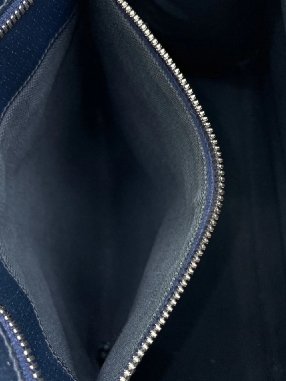 SALE! Authentic Gucci Interlocking G Sherry Line Cotton Leather Navy Tote W/DB - Picture 14 of 17